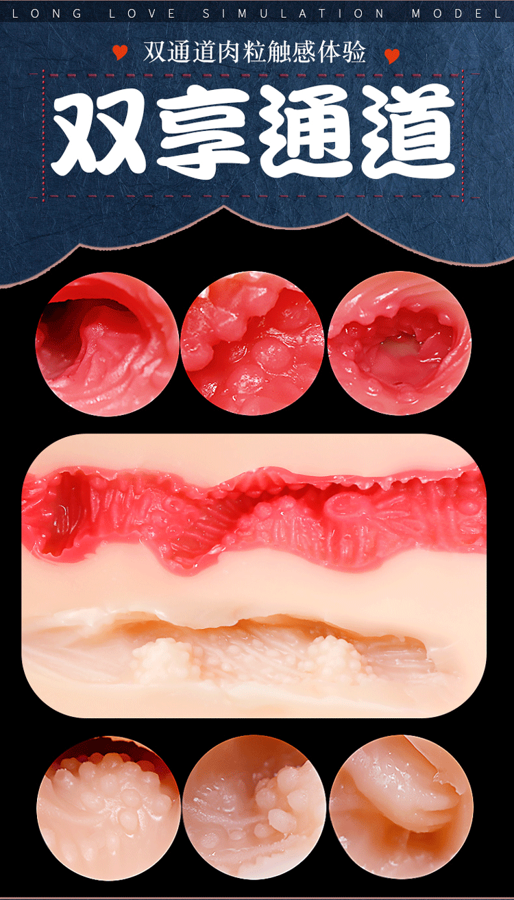 Jiuai Inverted Masturbation Cup Simulated Vaginal Buttocks Half-Body TPE Male Toy — detail image 9