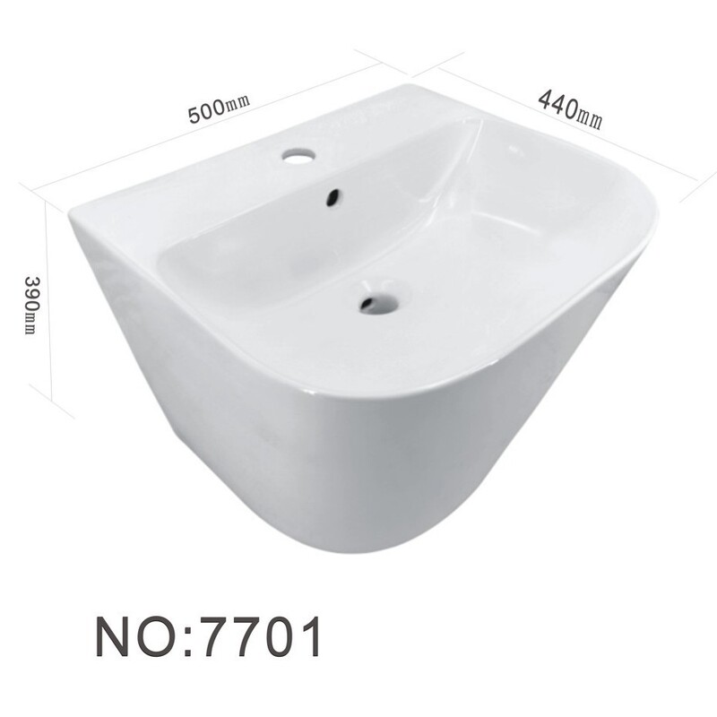 Foreign Trade Wholesale Wall-Mounted Ceramic Basin Outdoor Wash Basin Wall-Mounted Ceramic Suspended Wash Basin Wash Basin Hanging Basin