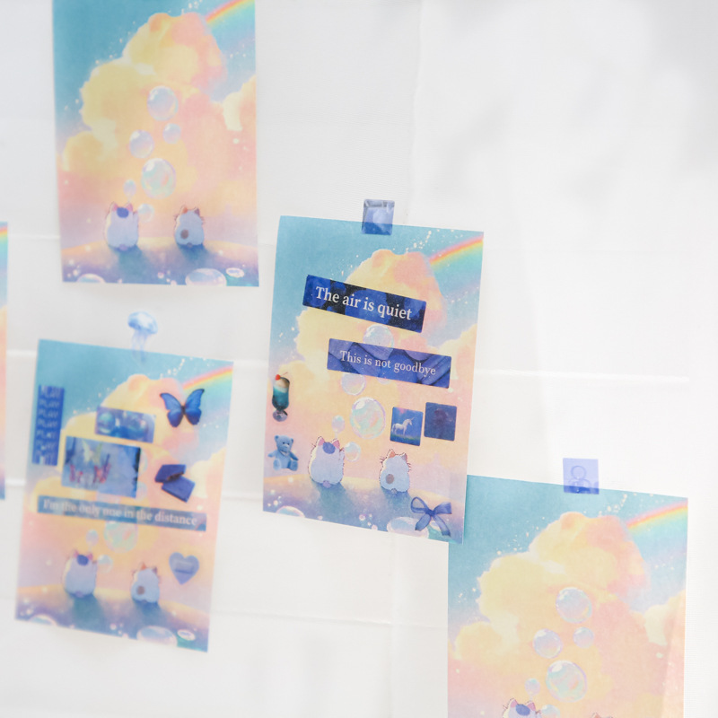 Libro de notas de paisaje original del Sr. Paper Serie de variaciones de fantasía Libro de notas de notas de mensajes de estudiantes de estilo ins