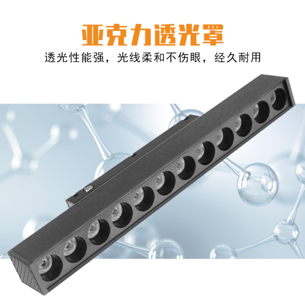 LED 눈 보호 마그네틱 그리드 램프 키트 표면 내장 천장 램프 거실 통로 쇼핑몰 호텔 스포트라이트