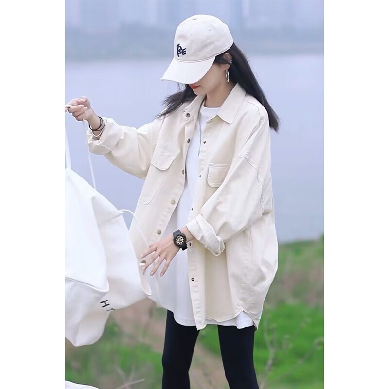 Thin Casual Jacket for Women, 2026 Spring New Style, Loose Design for Petite Figures, Niche Denim Shirt Top