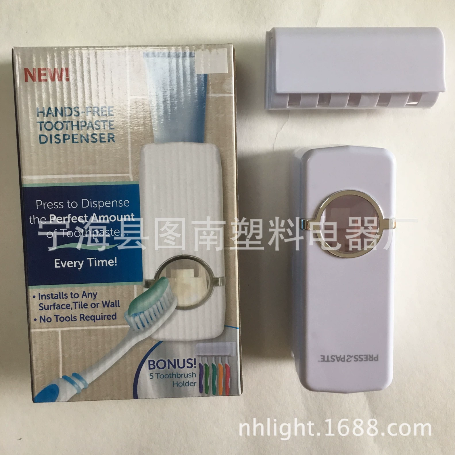 Стойка зубной пасты Комбинированный набор держателей зубных щеток/машина для выдавливания зубной пасты 5 отверстий держатель зубной щетки C904