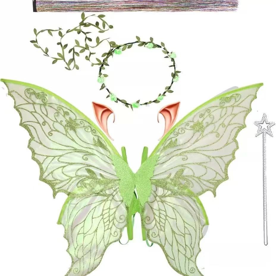 Original Patented Cross-Border Festival Party Performance Props Adult Back Decoration Foldable Colorful Butterfly Fairy Wings