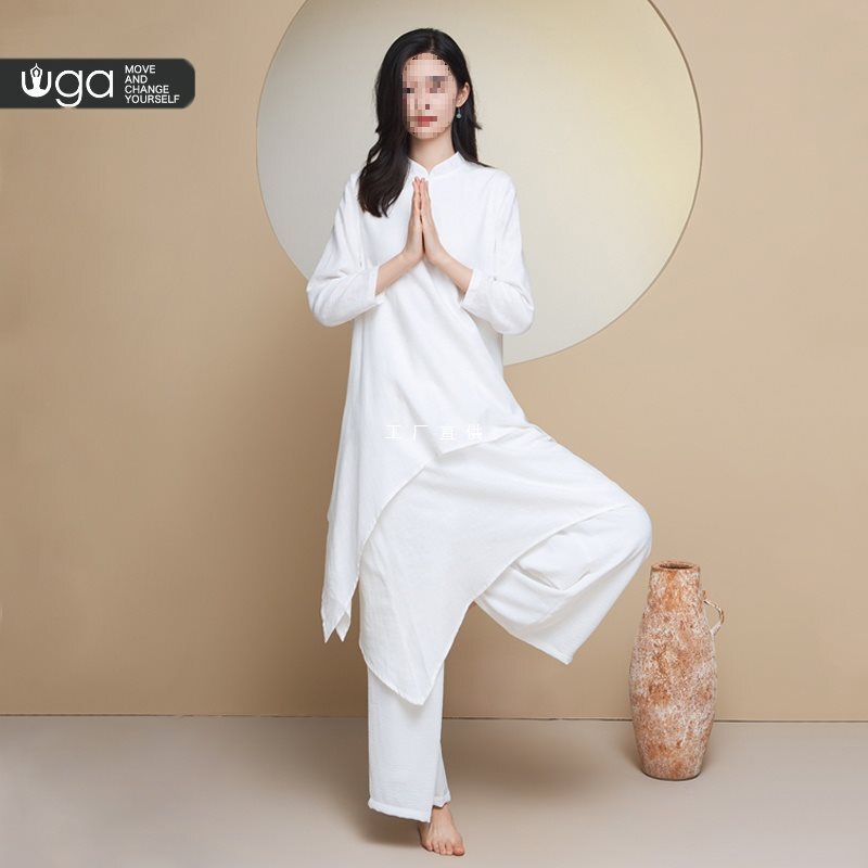 Youjia Yoga Clothes suit Women's White Loose Kundalini Meditation Meditation Meditation Pi Gu Dance Rhyme Performance Clothes