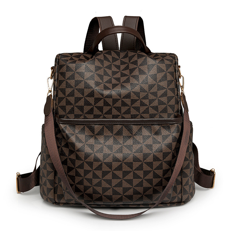 Mochila de viaje para mujeres 2024 nueva mochila de moda de gran capacidad, mochila retro al aire libre