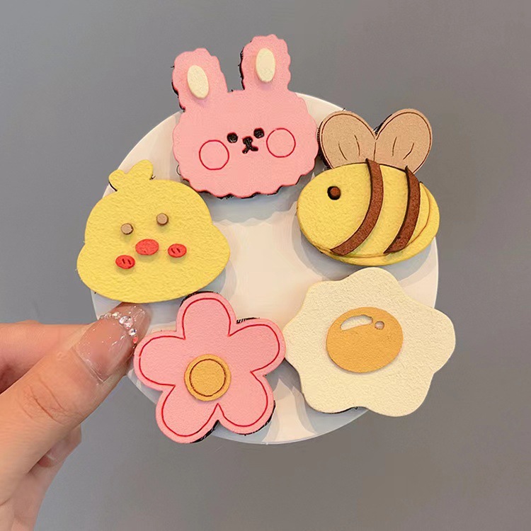 Los niños coreanos publican pegatinas mágicas de color caramelo de dibujos animados lindo y simple acabado de cabello roto artefacto Velcro de frutas