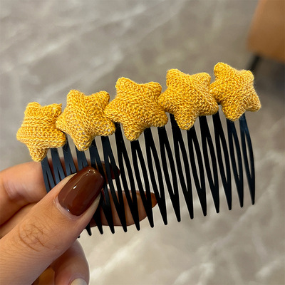 Horquilla de las mujeres Cabeza trasera roto pelo artefacto lindo Bangs pelo peine insertar peine moda pelo roto acabado horquilla updo pelo tocado