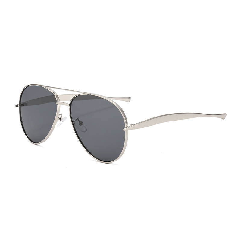 Metálico de doble haz piloto gafas de sol personalidad transfronteriza conducción gafas de sol conductor anti-UV gafas de sol