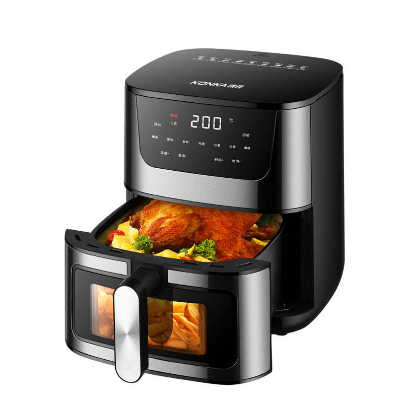 에어프라이어 가정용 대용량 다기능 스마트 전기프라이어 오븐 일체형 자동 무유지 프라이어 비주얼형