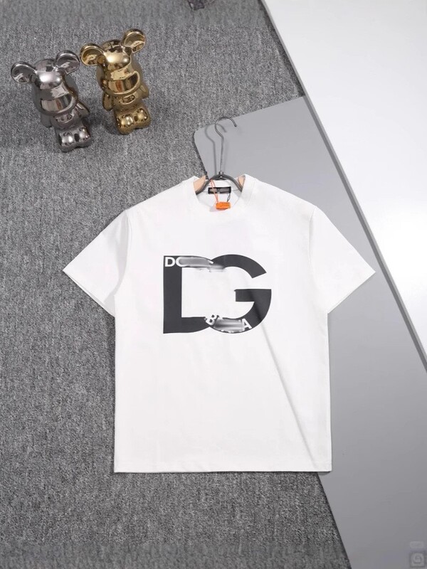 D Dujia G 夏新作人気プリントヨーロッパ通気性ラウンドネックカジュアル万能トレンドブランドトップス Tシャツ半袖メンズ|undefined