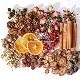 天然干果材料叶子标本相框手工diy干花组合材料包圣诞节装饰果子