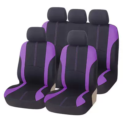 Seat Cover for Mexico, South America, Universal seat cover - purple-9-piece-set-five-seats
