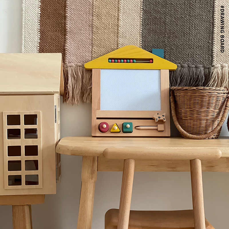 Procesamiento de tablero de dibujo retro personalizado tablero de dibujo de graffiti divertido para niños tablero de escritura doméstico tablero de dibujo reconocimiento de forma de color