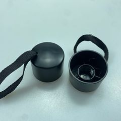 16mm黒色マット傘柄absプラスチック大穴傘柄傘部品日除け傘頭亜光丸柄