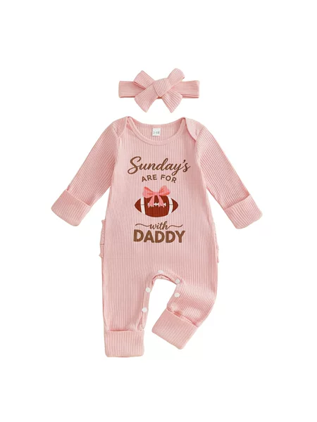 Girls' Rugby Ribbed Jumpsuit + Headwear