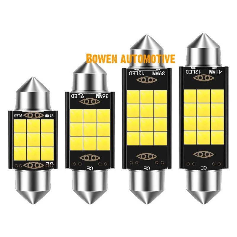 Auto LED luz de lectura 3030 9smd 12smd luz de doble punta decodificación luz de techo luz de carro luz de placa 12V