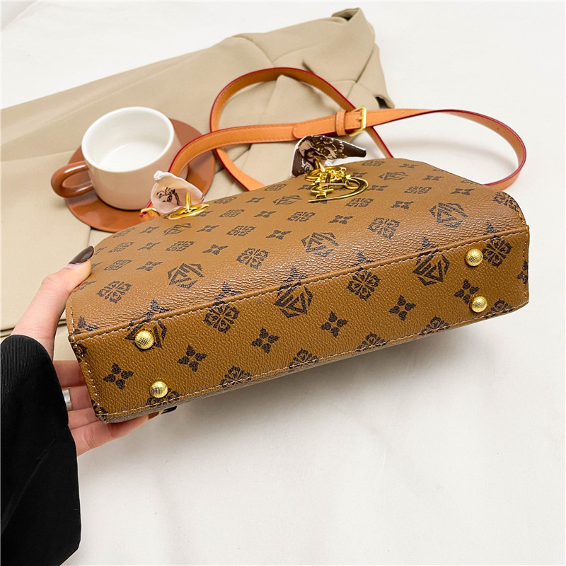 Estilo horizontal grande Dai Fei bolso de mujer adorno de moda con bufanda de seda bolso de mano comercio exterior transfronterizo nuevo bolso de mensajero de un solo hombro