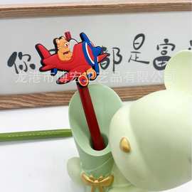 厂家直销可定pvc软胶黑笔 中兴黑笔0.5mm黑笔多样设计 创意黑笔