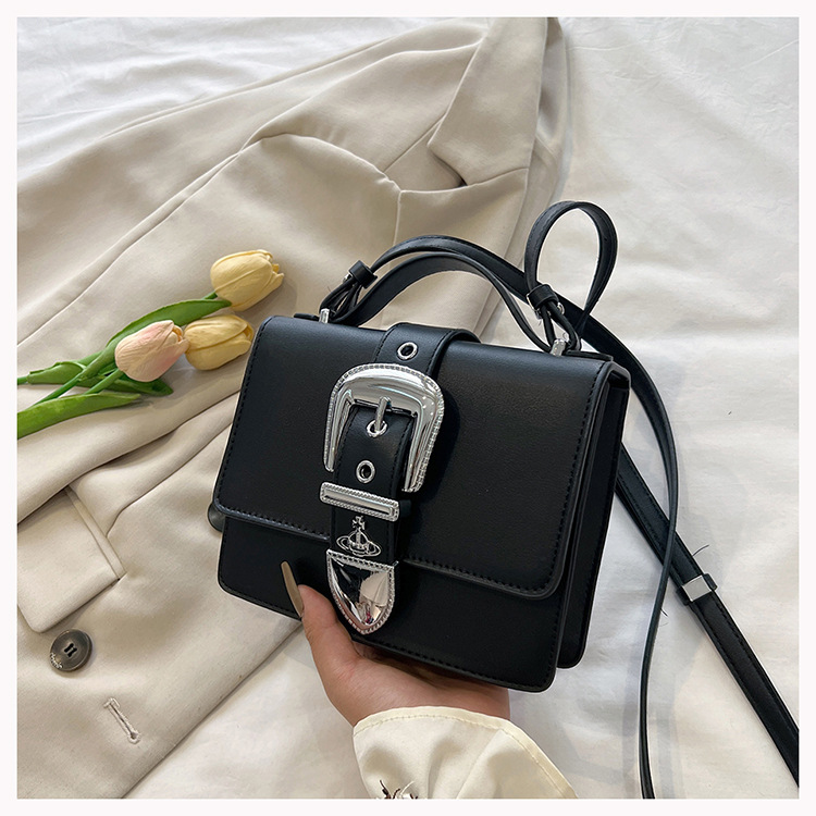 2023 Solid color belt decoration small square temperament women's new fashionable and popular shoulder casual Korean_voghion.com