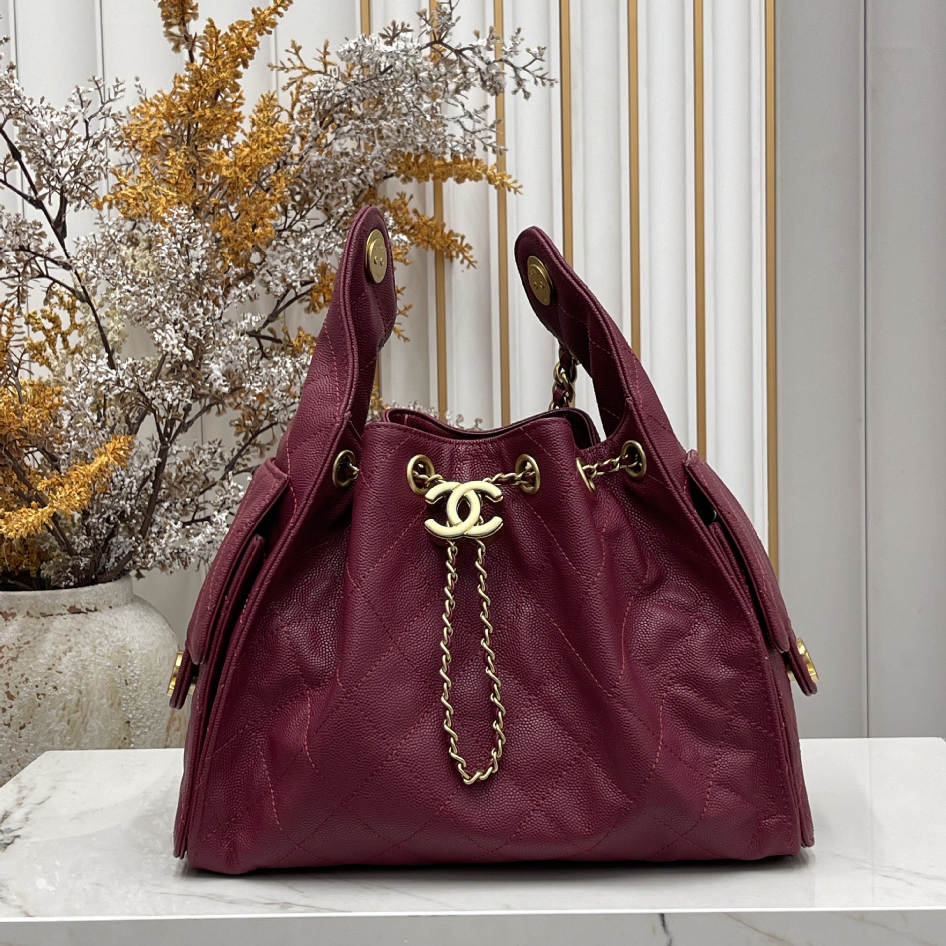 2026 New Caviar 25c Hippie Hobo Underarm Bag Fashion 25 Bag Suede Single Shoulder Chain Crossbody Bag For Women - Thumbnail 6