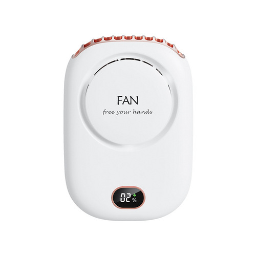 Desktop handheld hanging neck fan with digital display charging usb mini portable outdoor camping high wind small electric fan