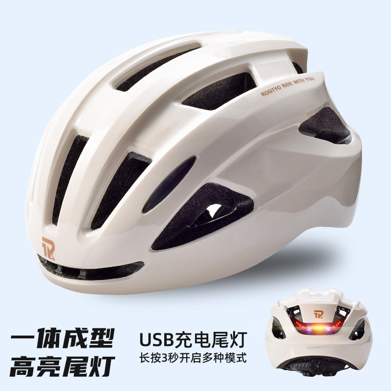 Casco de bicicleta para hombres, bicicleta de montaña, equilibrio de carretera, lámpara trasera, sombrero de casco para mujeres, equipo de bicicleta
