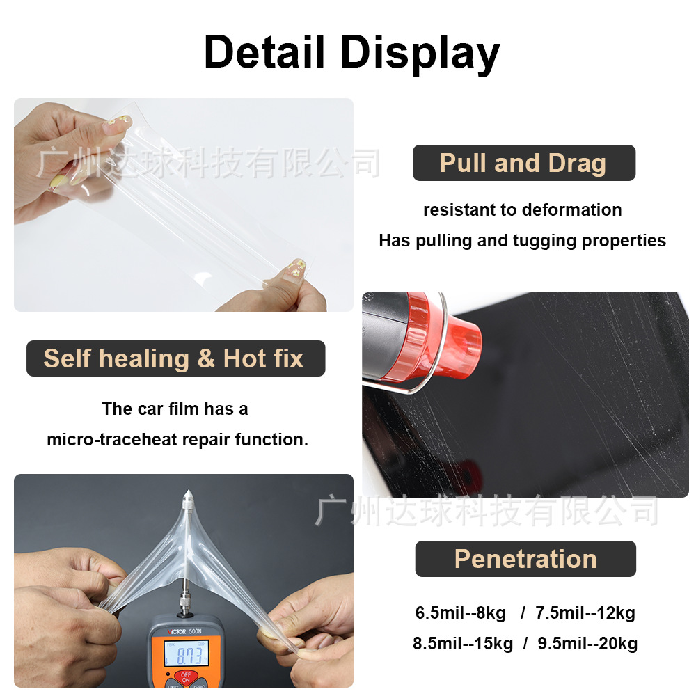 Invisible Car Cover Tpu Transparent Car Cover Anti-Scratch Brightening Car Body Film Car Film Paint Protection Film Ppf Wholesale