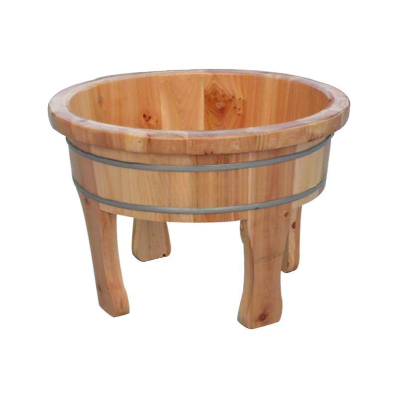 Multi-Purpose High-Legged Basin with Four Legs for Home Use for the Elderly, Squat-Free Bidet, Foot Bath, Wooden Bucket, Foot Bath, Solid Wood Women's Wash Basin