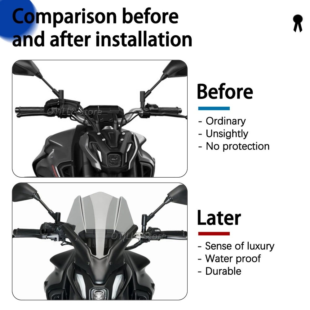 Motorcycle Modified Windshield Wind Deflector for Yamaha MT07 2021