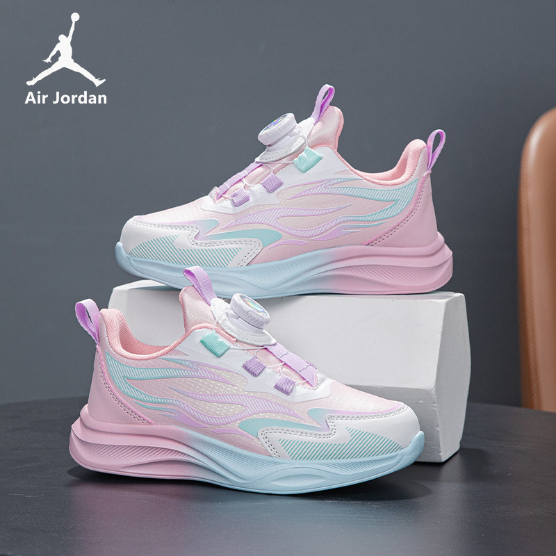 Jordan Girls' Sports Shoes Waterproof Children's Shoes Running Shoes Leather Non-Slip Casual Men's 2025 Autumn and Winter New Style Medium and Large Children