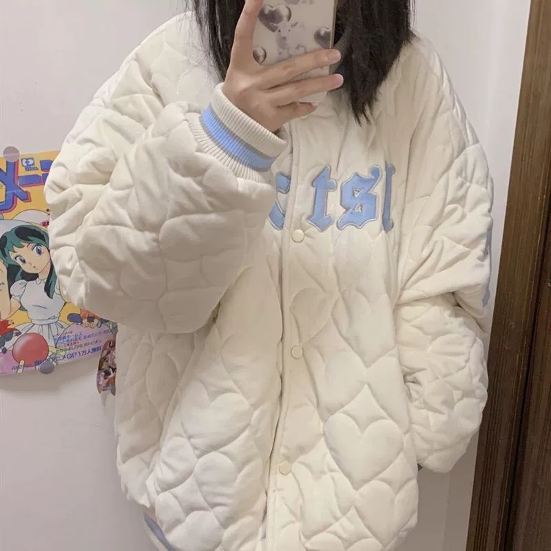Tide, demi-season autumn Japanese baseball uniform for beloved, warm jacket for leisure