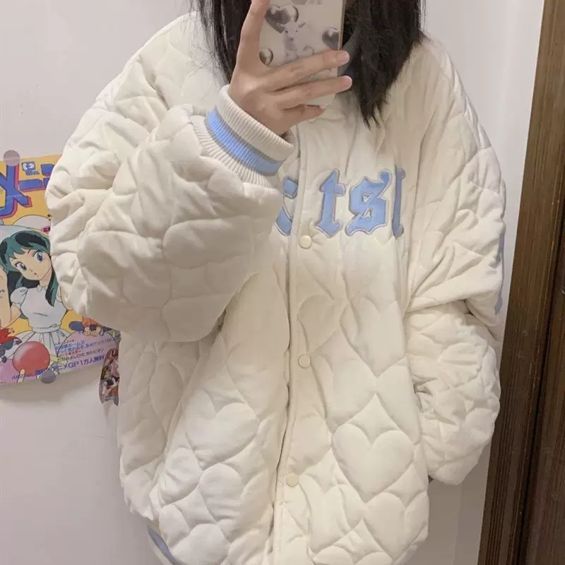 Tide, demi-season autumn Japanese baseball uniform for beloved, warm jacket for leisure