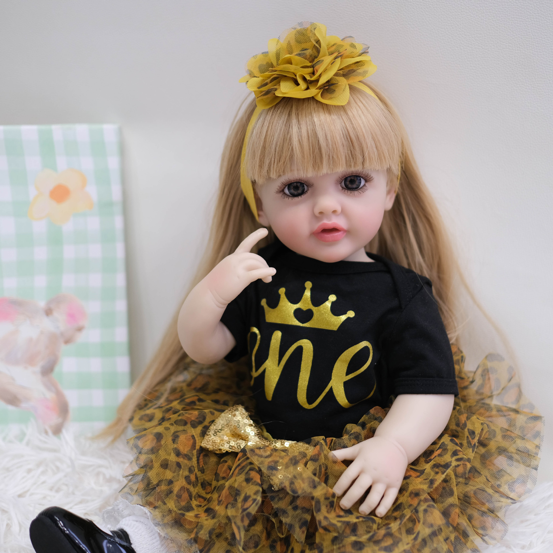 NPK 55cm pegamento completo simulación muñeca reborn Betty transfronteriza e-commerce suministro entrega de una sola pieza