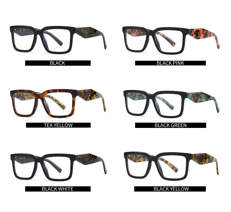 Commerce extérieur transfrontalier européen et américain, vente chaude de lunettes de soleil, mode coréenne, style de rue, rétro, carré, grand cadre, lunettes plates 27 1_voghion.com