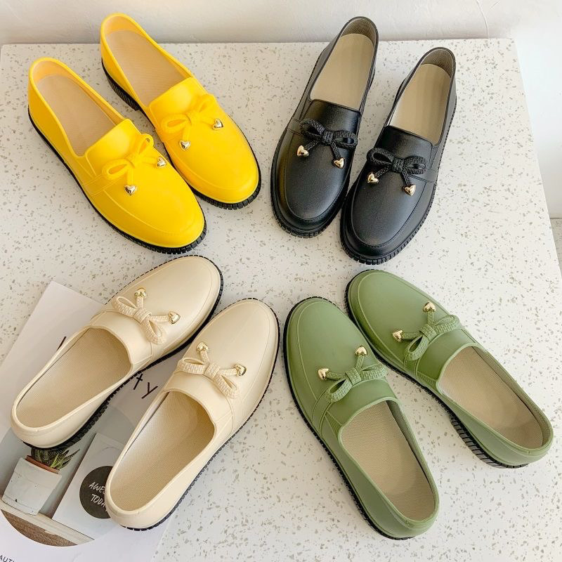 여성용 워터슈즈, 방수고무신, 미끄럼방지 레인부츠, 여성용 로우컷 레인부츠, 성인작업화, 주방패션, 내마모성, 따뜻한 신발