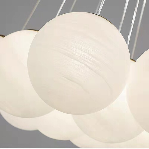 Planet Lamp Bubble Ball Chandelier French Light Luxury Living Room Bedroom Lamp Magic Bean Cloud Moon Lamp Cream Style Lighting