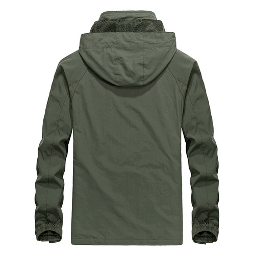 Men's Loose Fleece Jacket Outdoor Sports Windproof Jacket for Spring and Autumn, Size 7868