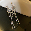 Silver needle, South Korean earrings, goods, silver 925 sample, diamond encrusted, internet celebrity