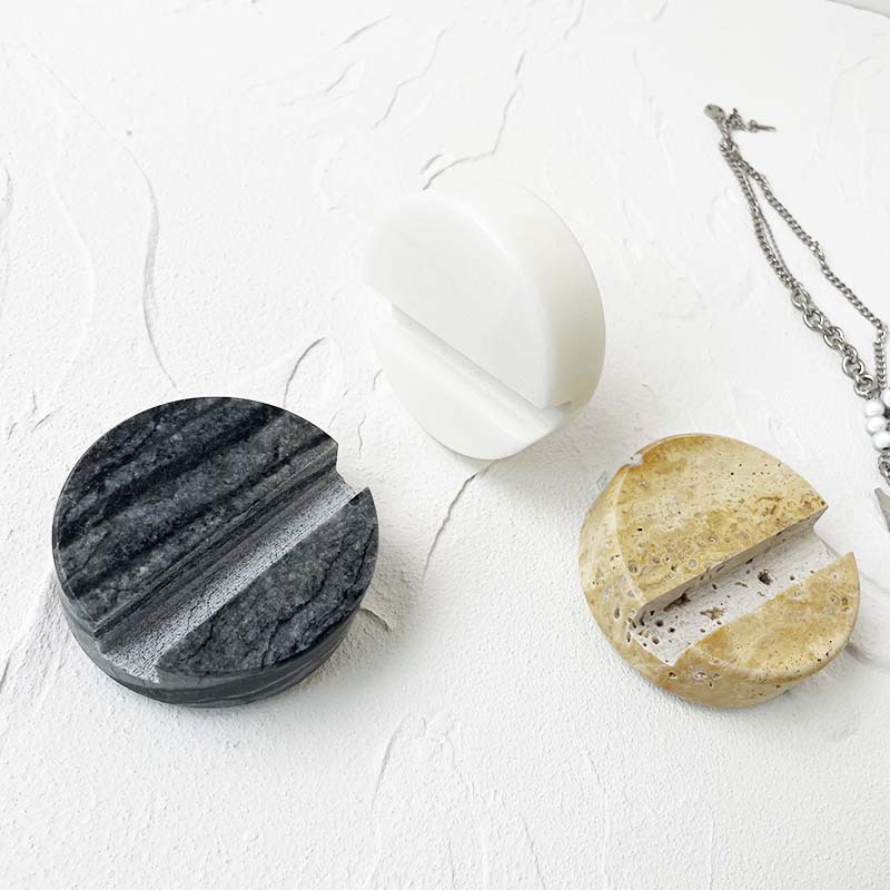 Creativo mármol natural soporte de teléfono de escritorio de oficina tableta de transmisión en vivo soporte base de teléfono perezoso