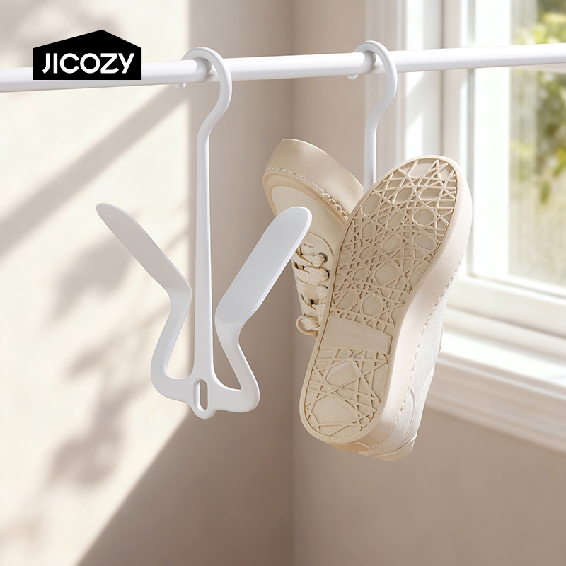 Shoe Drying Rack for Balcony, Multifunctional Storage Hook for Dormitory Sandals