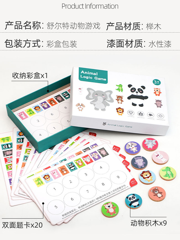 Tiktok mismo estilo adivinar quién soy juego de razonamiento lógico educativo para niños Guess personaje padre-hijo escritorio juguete de madera