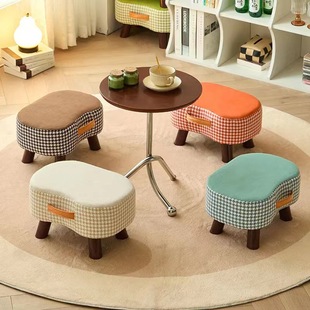 Shoe Changing Stool, Soap Stool, Small Stool, Small Bench, Solid Wood Household Low Stool, Living Room Coffee Table Stool, Sofa Foot Stool
