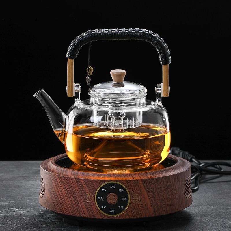 Glass Teapot Electric Ceramic Stove Tea Set Water Boiling Teapot Household Heating Tea Water Separation Health Tea Stove
