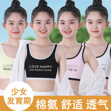 发育期少女学生内衣初中生小背心文胸女童高中生儿童运动防凸点