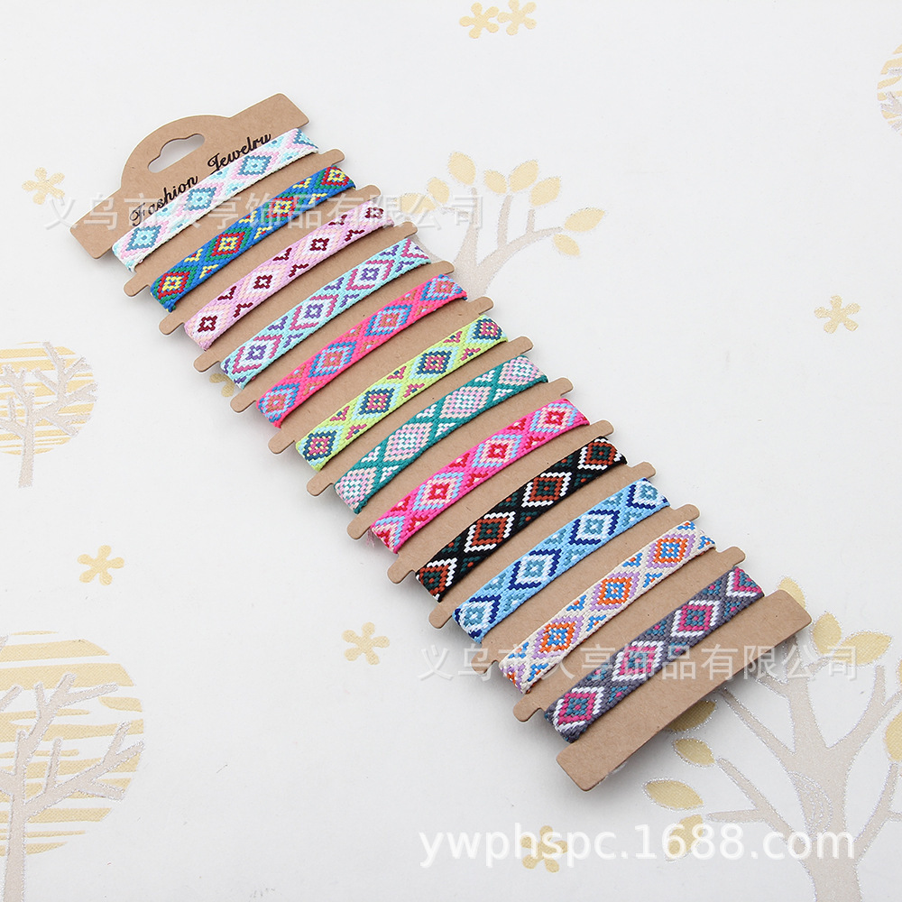 Ethnic Style Handmade Jewelry Nepalese Woven Hand Rope Embroidered Bracelet Geneva Bracelet Cross-Border Exclusive Supply