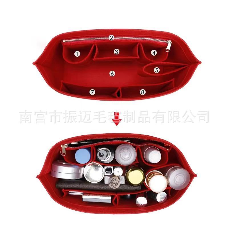 毛毡化妆包简约时尚妈咪化妆品收纳包蔻池city33/30毛毡内胆包|undefined