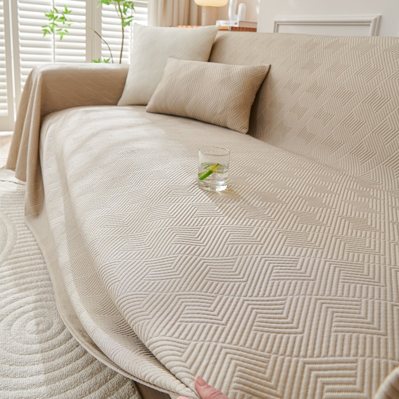 Style minimaliste européen, romantique français, housse de canapé extensible, résistante aux rayures, antidérapante, lavable et élastique, adaptée aux animaux de compagnie_voghion.com