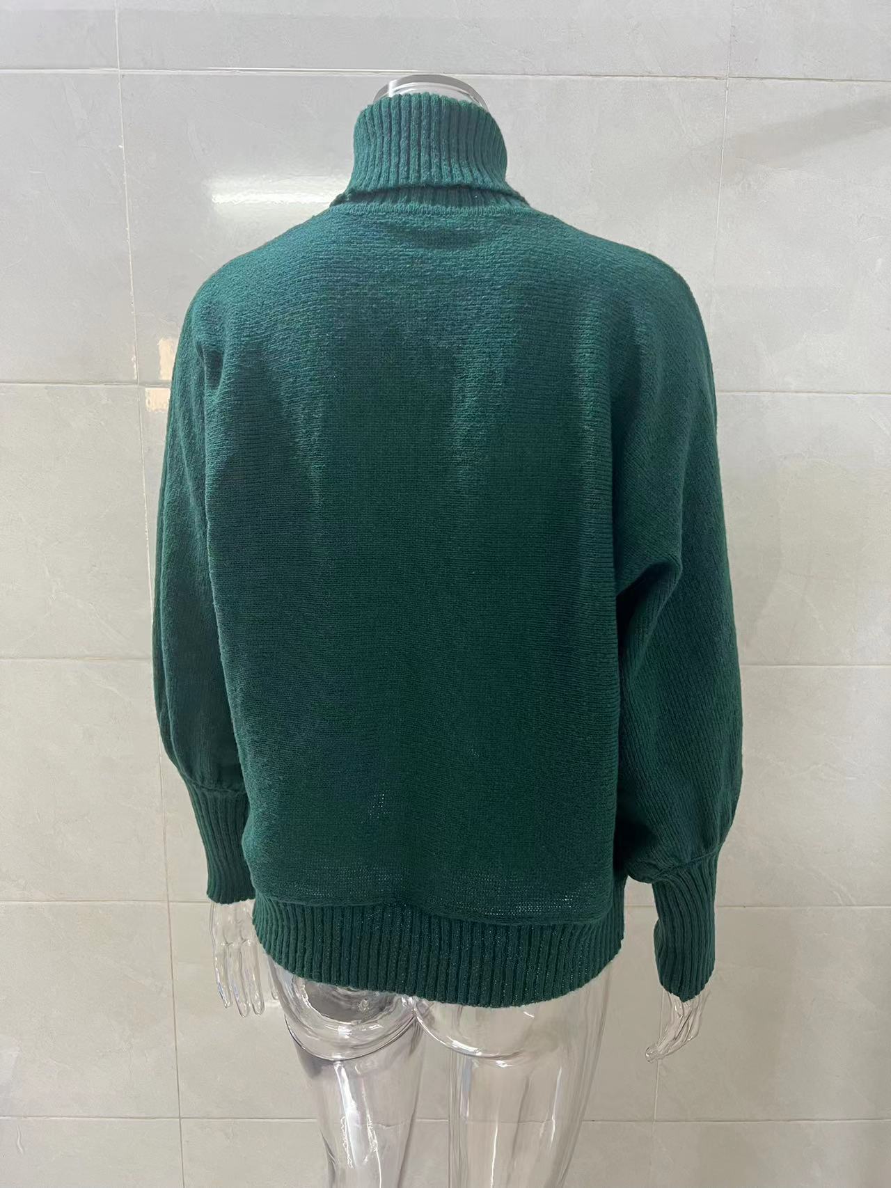 350g Weight Long Sleeve Sleeve Length Pullovers Placket Type Batwing Sleeve Sleeve Type Polyester, Polyacrylonitrile Fiber Fabric Type Long Top Length Sweater Tops Type Daily Occasion Turtleneck Neckline Loose Fit Type Christmas Festival Letter Pattern Winter, Autumn Season Women's Gender Embroidery Design Streetwear Style Wholesale Women's Streetwear Letter Long Sleeve Embroidery Sweaters & Cardigans 40