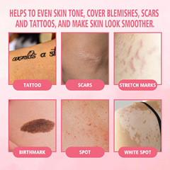 EELHOE身體化妝粉底液遮蓋皮膚斑點紋身瑕疵自然定妝保濕持久粉底