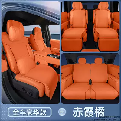 all seasons, Lynk & Co 900 – Modelə uyğun (Original) oturacaq örtükləri - lynk-co-900-crimson-orange-full-luxury-edition-headrests2-lumbar-supports2-no-specifications